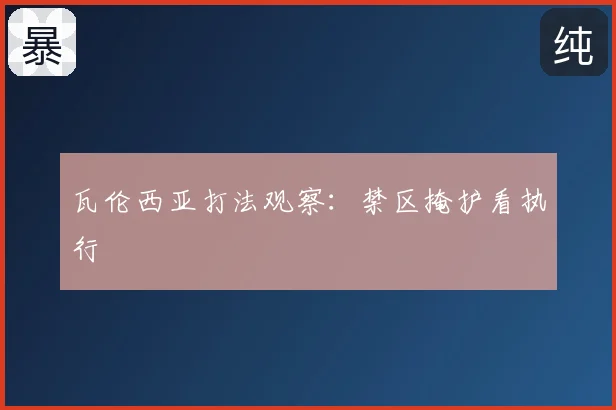 瓦伦西亚打法观察：禁区掩护看执行